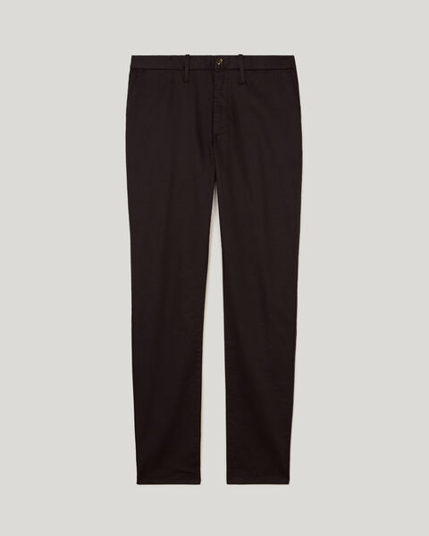 Ultra Slim Cotton-Tencel Chino, Chocolate, hi-res